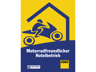 Logo, motorradfreundlich, Hotel, ADAC, DEHOGA, Biker, Motorrad, Übernachtung, Westfalen, Ruhrgebiet, Sauerland, Münsterland