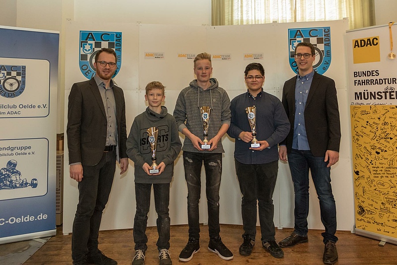 Clubmeister Turniersport 2016 (vl.) Dawid Wieder, Tom Prangemeier, Tobias Grundkötter, Justin Ilgen, Andreas Gröne.
